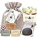 M'K - BIO - Zimny zmywacz - rzemiosło - oliwa z oliwek - Zestaw wellness dla kobiet : 3 X 100g naturalny/CURCUMA + worek juty + torba sizalowa + gąbka Konjac + przewodnik - prezent urodzinowy - F