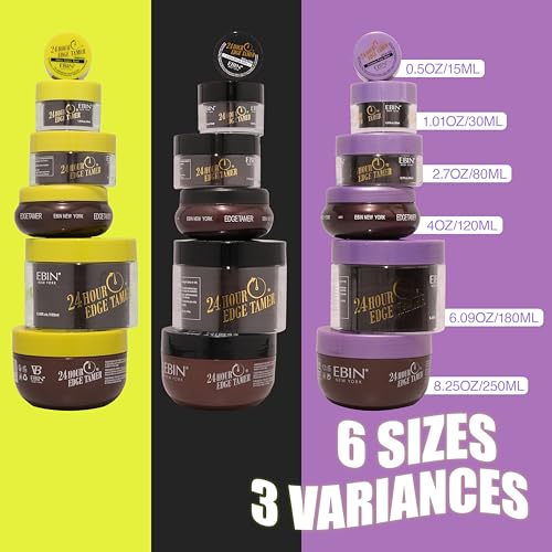 Ebin New York ETX250-1 24 Hour Edge Tamer, Extreme Firm Hold, 8.25Oz - No Flaking, White Residue-Free, Shine & Smooth Texture, Enriched With Argan Oil & Castor Oil, Healthy Hair Styling Gel thumb #7