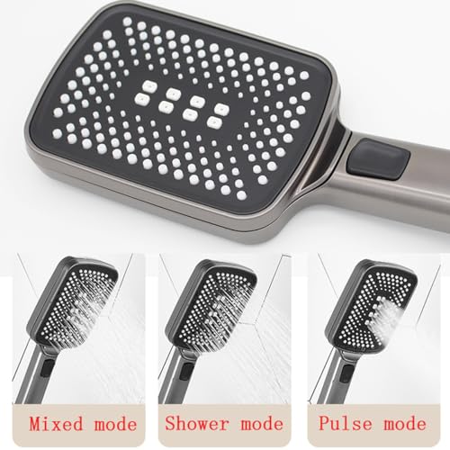 Robinet cascade de baignoire blanc double commande et douchette laiton - 3