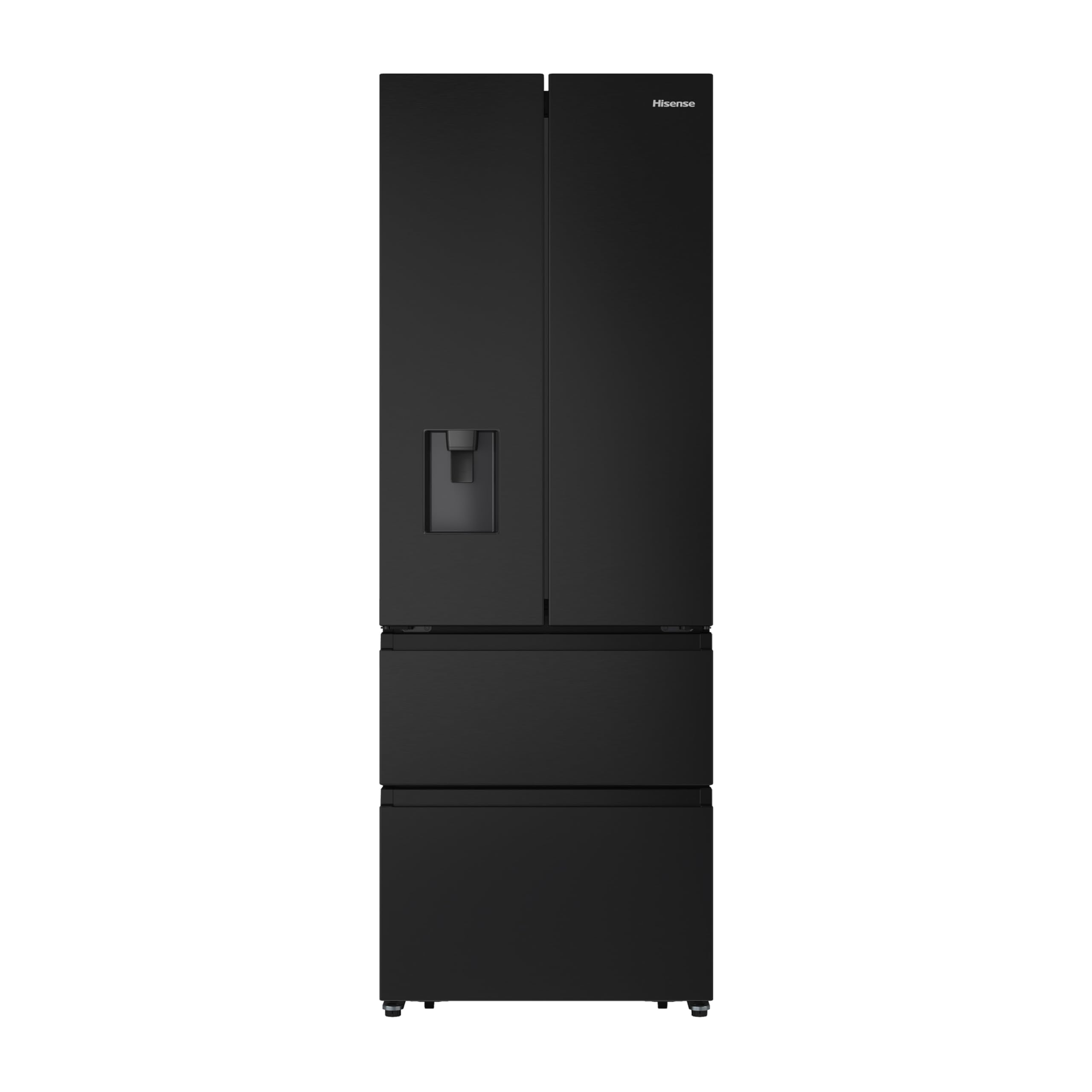 Hisense RF632N4WFE French Door Kühlschrank mit Wasserspender 70cm 485L Schwarz Energieklasse E