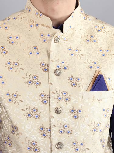Image of Uri and MacKenzie Men's Silk Blend Kurta Pajama with Designer Ethnic Nehru Jacket /Modi Jacket