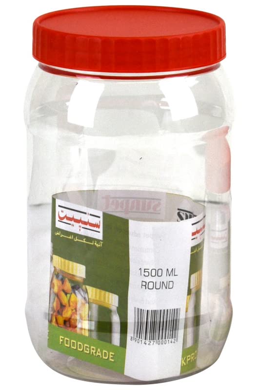 Sterling Ventures P.E.T. Jars, Food safe, Clear Food Storage Containers. (1500ml) โ image 1