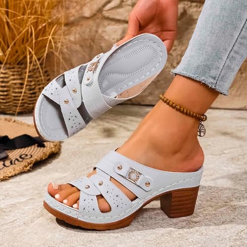 Sandales pour vêtements décontractés avec talon épais stable - 3