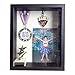 DiamondDec Shadow Box Frame Display Case 8x10 Black with Soft Linen Back, 3-D Wood Deep Large Shadowbox Picture Frame for Wedding Memorabilia, Adventure Tickets, Medals, Travel Keepsake and more