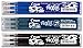 Pilot FriXion Ball Tintenroller - 3 Ersatzminensets zu je 3 Stk. in den Farben blau blauschwarz schwarz
