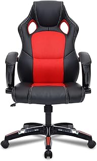 ZHONGXIN Silla para juegos Silla de oficina con respaldo alto Silla de escritorio Silla de carreras Silla reclinable Silla para computadora Silla giratoria Silla para PC, ajustable en altura (E)