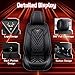 SLJU Seat Covers for Chrysler Sebring 2000-2010,Seat Covers Full Set,Car Seat Cover,Seat Cover,Leather Seat Covers(5 Seats,Black)