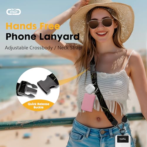 Image of Icycay Phone Lanyard Crossbody Strap Neck Adjustable Teacher Women Marble | for Cell Phone Case Keys ID Badges, Anti Theft, Multifuctional, Cute Phone Holder, Travel Hiking Essential Accessories, Gifts