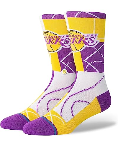 Calcetines deportivos Stance Zona La Lakers elásticos y transpirables de algodón