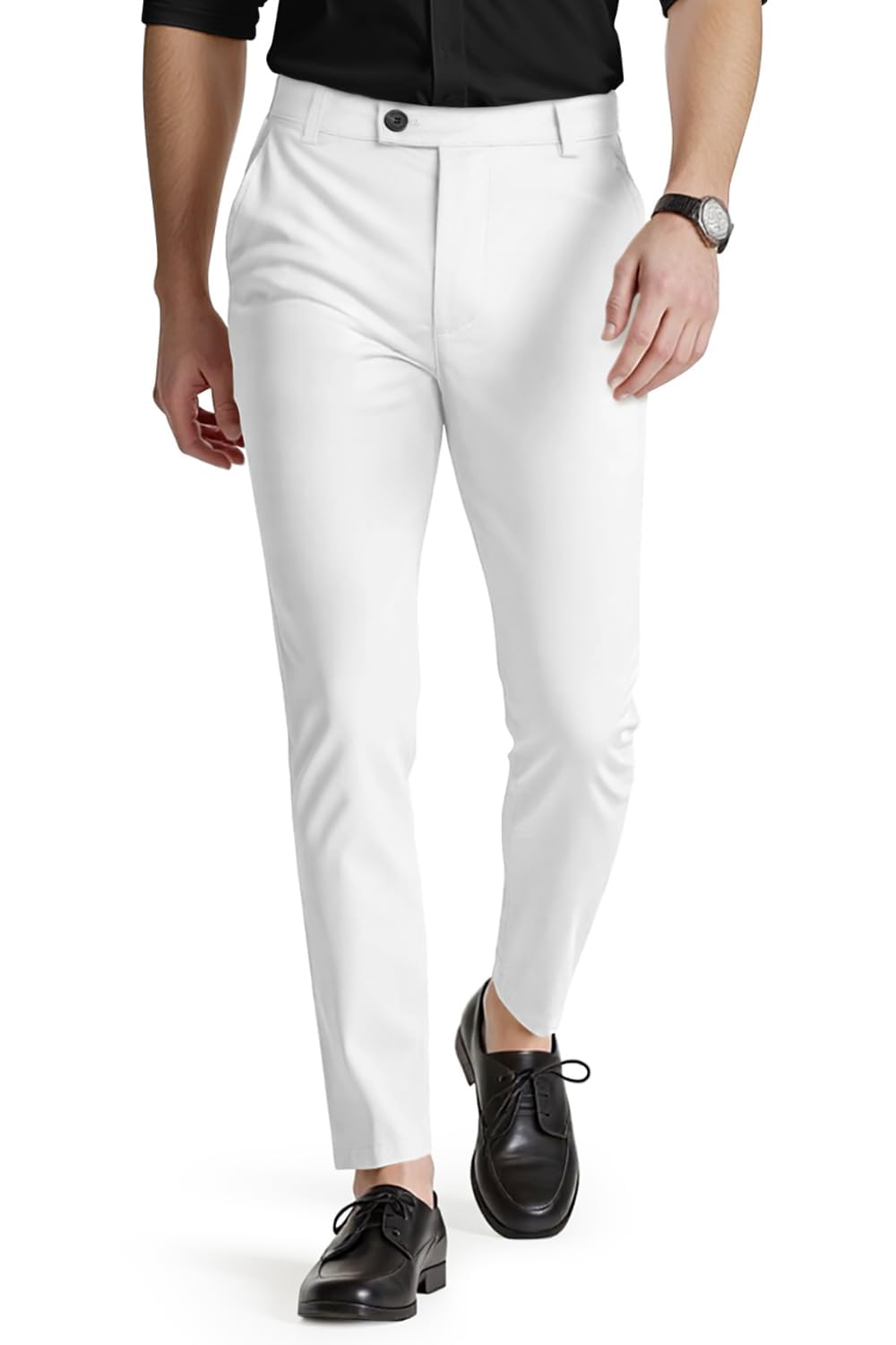 Snapklik.com : GINGTTO Mens Dress Pants Slim Fit Stretch Formal Pants ...