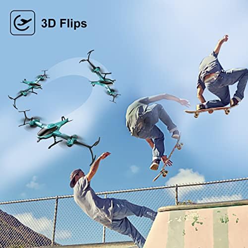 4DRC V10 Remote Control Helicopter, Drone with 1080P Camera, 2.4GHz Aircraft Indoor Flying Toy with High&Low Speed Mode, Altitude Hold ,2 Modular Battery for 30 Min Play Boys Girls