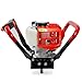 XtremepowerUS V-Type 55CC 2 Stroke Gas Post Hole Digger One Man Auger EPA Machine Plant Soil Digging Fence,red