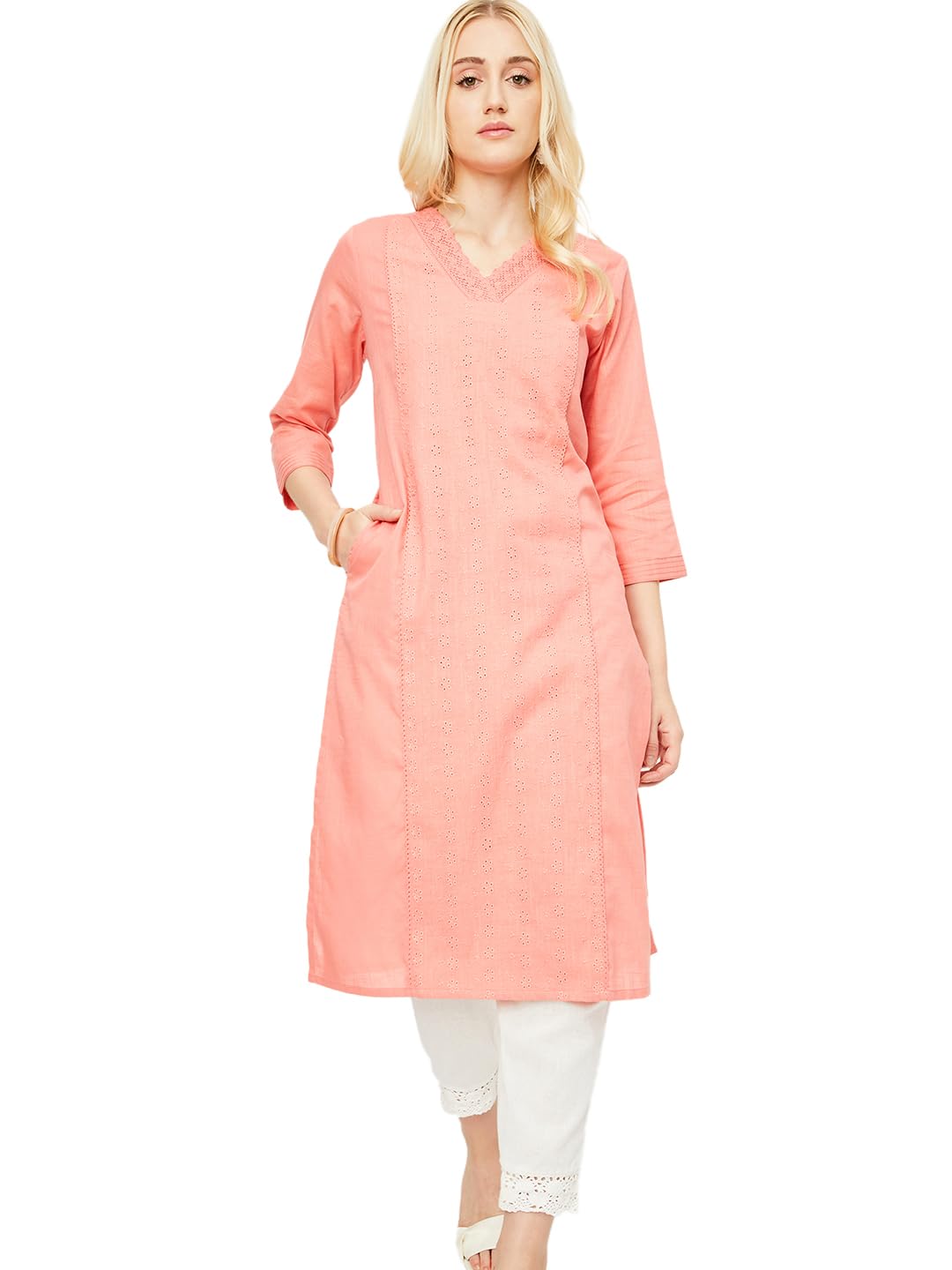 Women's Cotton Straight Fit Casual Kurta-image-36