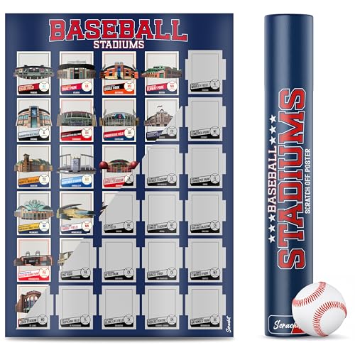 Baseball Stadiums Scratch Off Map Poster 23