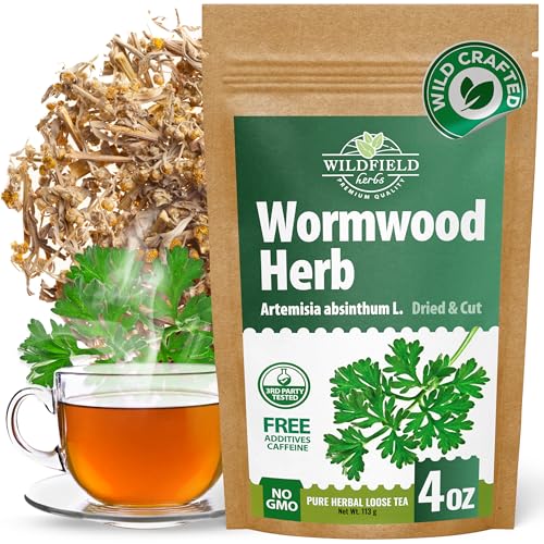 Image of 4 oz. Wormwood Tea Wormwood Herb Dried Herb Tea (Artemisia Absinthium) - 113g Dry Wood Worm Artemisiae Absinthii Herba Artemisa Ajenjo Hierba