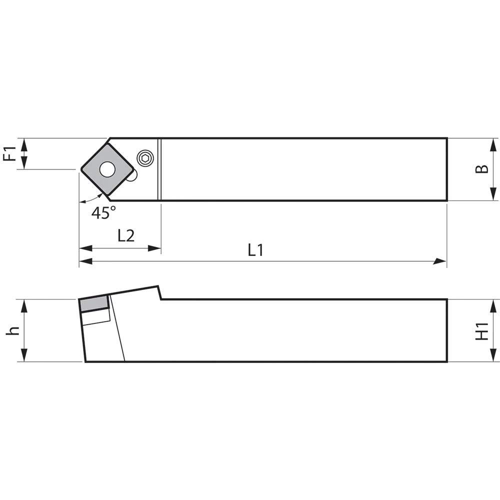 Kyocera PSDNN 2525M12, Indexable Turning Holder
