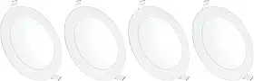Plafon LED Embutir Redondo 6w Luminária Branco Frio Bivolt Elgin (Kit 4 Unidades)