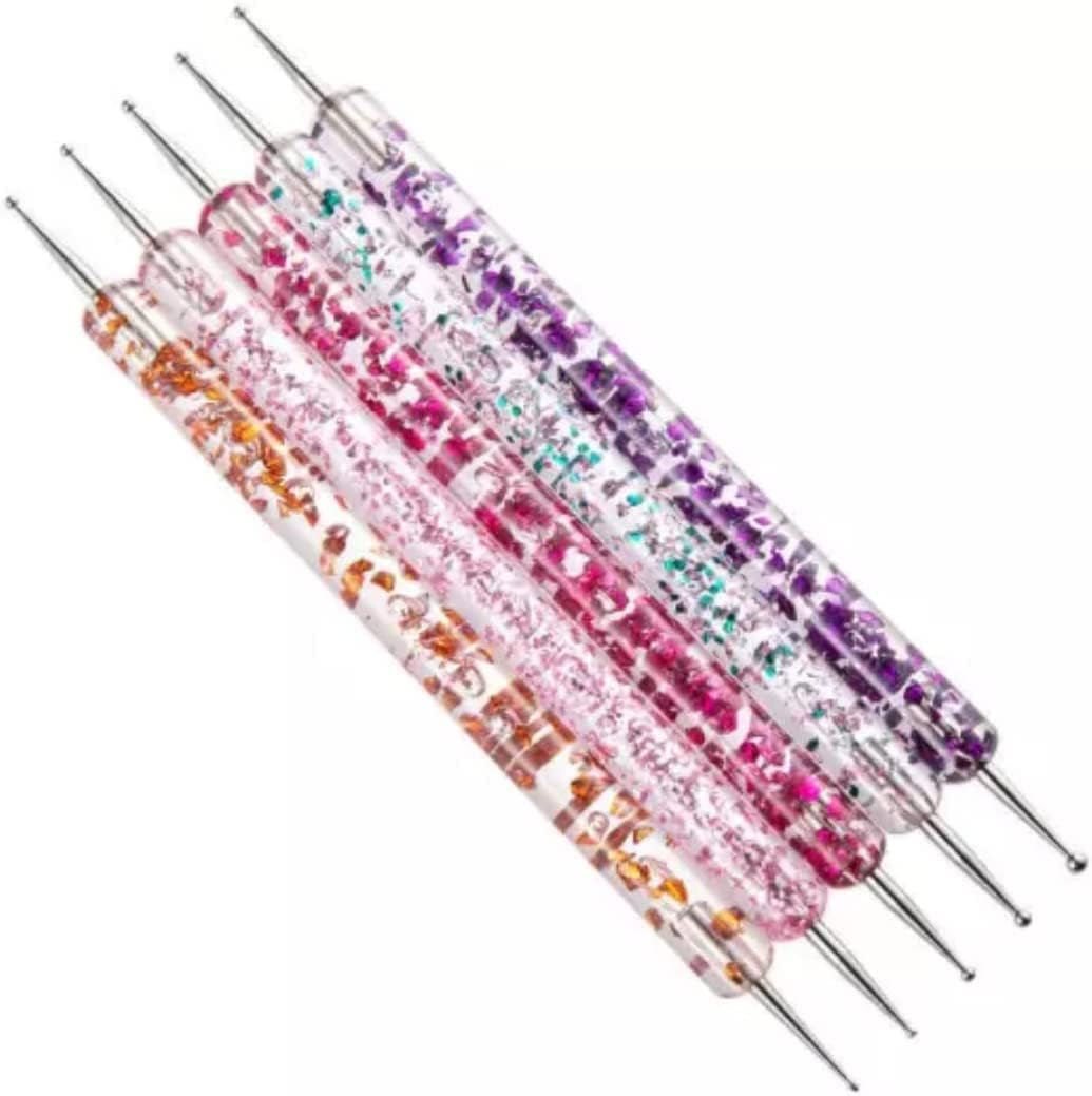 RUBYFACE Nail Art Dotting Pen Dual‑Ended Nail Art Brushes, Manicure Picking Pen for Rhinestones Steel Balls Pearls Nail Decoration, DIY Gel Nail Making Dots Design Pen (Multi, 5 PCS)-image-38