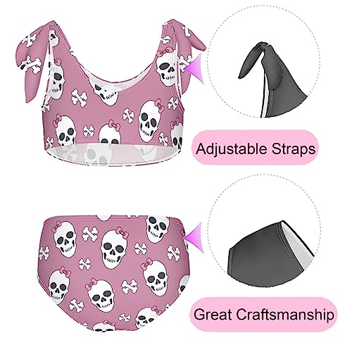 Image of CaTaKu Girls Swimsuit Two Piece Toddler Swimwear Kids Bathing Suits for Girls Bikini Set 3-12T