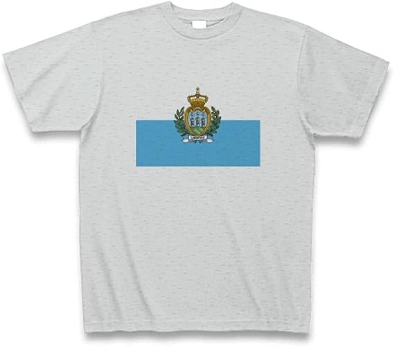 Amazon Co Jp サンマリノの国旗ー 片面プリント Tシャツ グレー S グレー ファッション