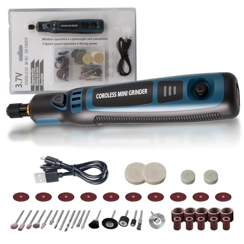 Pixelure Akku Multifunktionswerkzeug Rotationswerkzeuge Multifunktionswerkzeuge Polierwerkzeug, Gravierstift Kabellos Gravur Werkzeug Kit für Polieren/Bohren/Fräsen/Gravieren/Schleifen/Reinigen