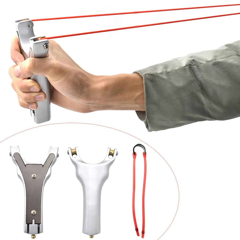 Piaoyu Slider Slingshot Multifunctional High-Powered Adult Hunting Slingshot Outdoor Aluminum Alloy Slingshot (Package1)