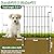 Decorative Garden Fence 10 Pack - 17 in (H) x 10.8 ft (L) No Dig Dog Animal Barrier Rabbit Fence Rustproof Metal Wire Panel Border, Animal Ground Stakes Fencing for Garden, Patio