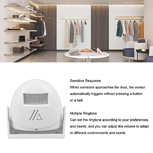 Sensor de Aviso de Campainha de Alerta de Entrada, Toque Múltiplo Decorativo, Sensor de Campainha de
