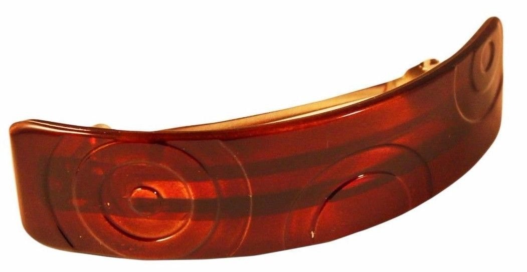 Parcelona French Courbe Curved Tortoise Shell Strong Grip Celluloid Large Automatic Hair Clip Barrette