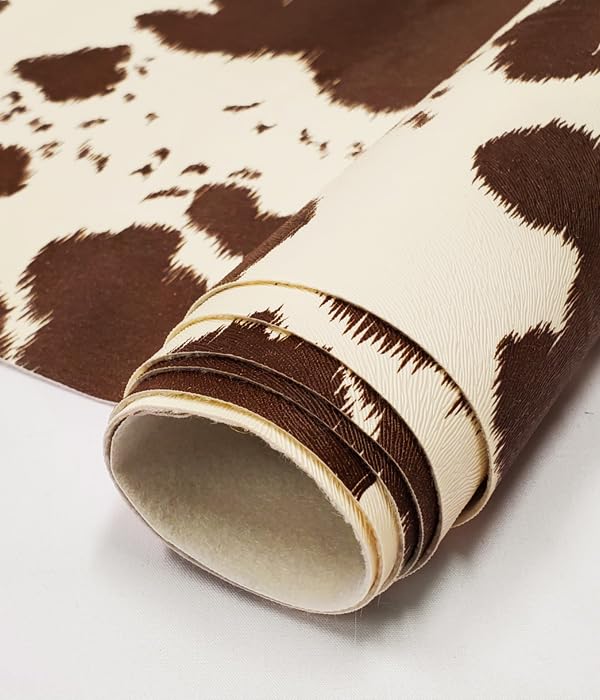 Amazon.com: Vinyl Upholstery Embossed Texture Fabric Cow Print