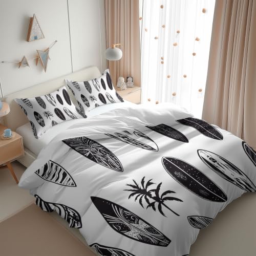 Housse de couette 220x240 surf en microfibre avec ses taies d'oreiller - 3