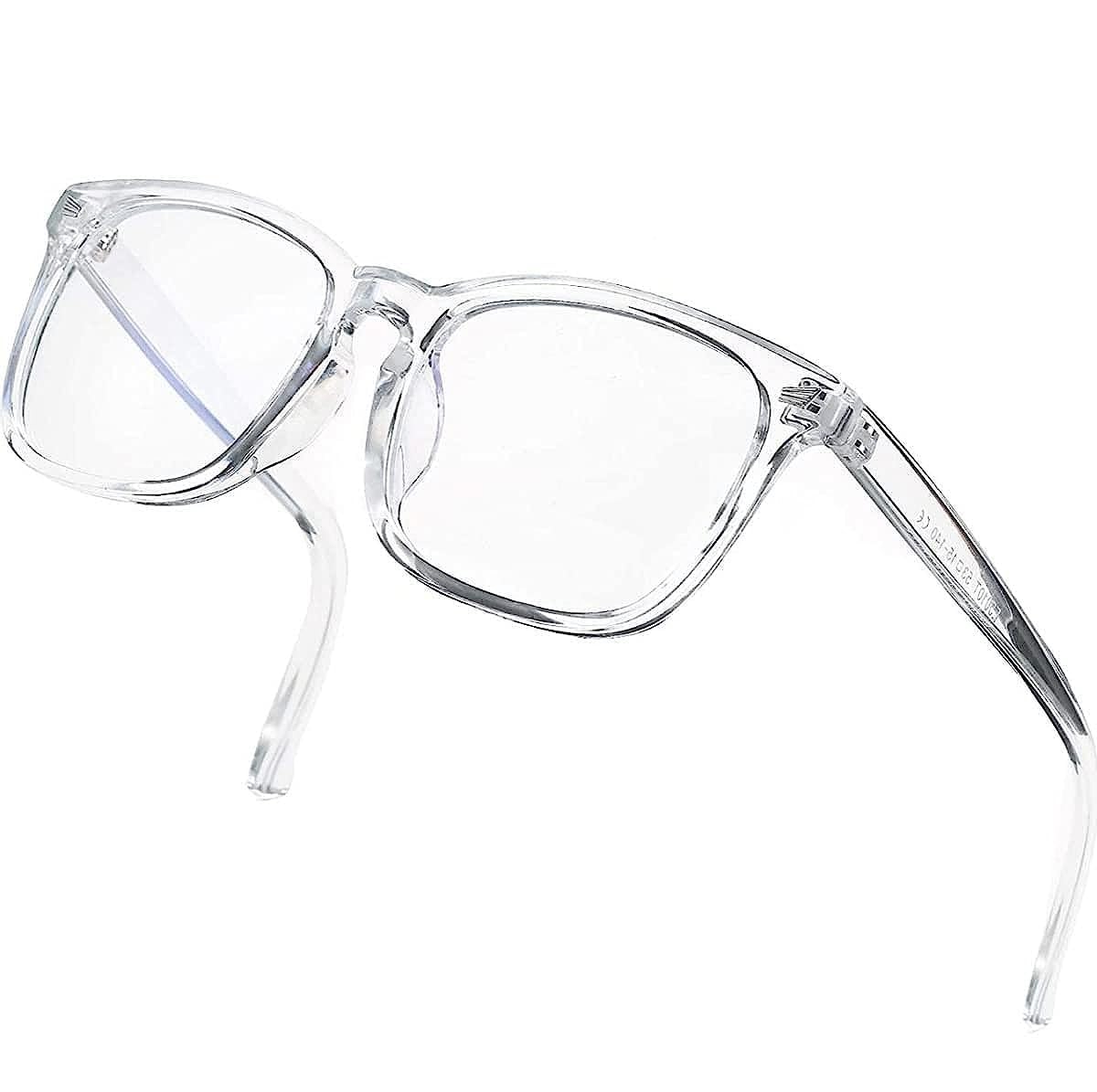 Dervin Blue Light Blocking Glasses Gaming Filter Square Eyeglasses for Eye Protection Men Women, Computer/Tablet/Laptop/Mobile/TV, Anti-blue & Anti eyestrain (Transparent) (B0B7RS81TD) Amazon Price History, Amazon Price Tracker