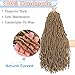 Blonde Faux Locs Curly Crochet Hair 7 Packs Soft Locs 22 Inch Goddess Loc Crochet Hair Pre Looped Crochet Locs For Butterfly Faux Locks Hair(22inch, 7 Packs, 27#)