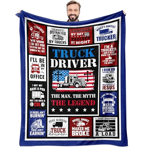 Yufrtck Truck Driver Throw Blanket