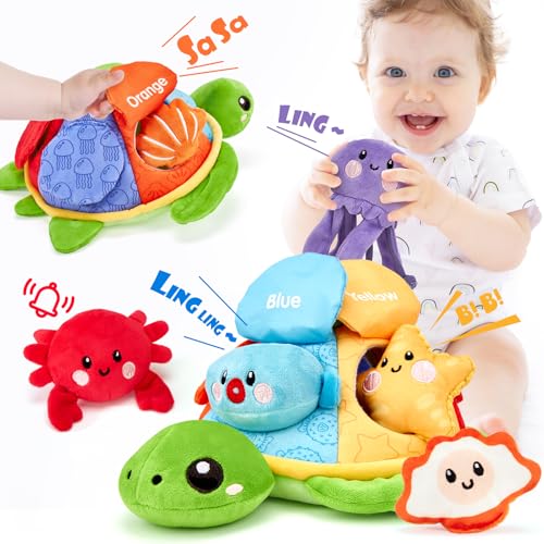 Image of hahaland Baby Toys for 6-12 Months - 6 Months Old Baby Soft Crinkle Paper Sensory Montessori Toys for 0-6 6-12 Months Toddlers 1 Year Old Birthday Gift for Boys Girs