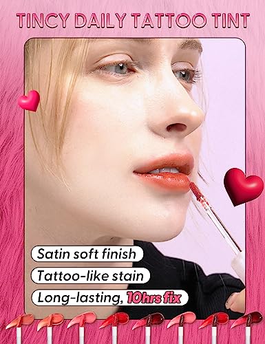 It's Skin Tincy All-Day Semi-Matte Lip Stain Tint 0.14Oz (02 Sparkling Punch Coral) - Non-Transfer Wear | Smooth Satin Finish, Rich Pigmentation | Moisturizing, Comfortable Vivid Color For Lasting All-Day Beauty #TOP1