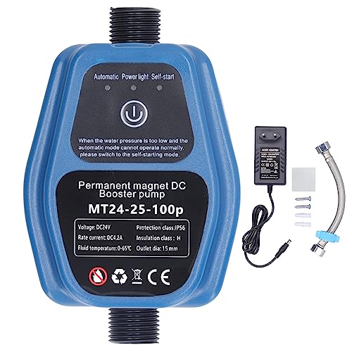 Wasserdruck-Booster-Pumpe, 100 W 24V Automatische Intelligente Sensing-Hauswasser-Booster-Pumpe, 25 L/min, Warmwasserbereiter-Booster-Pumpe für Küchenarmatur, Dusch-Warmwasser (EU-Stecker)