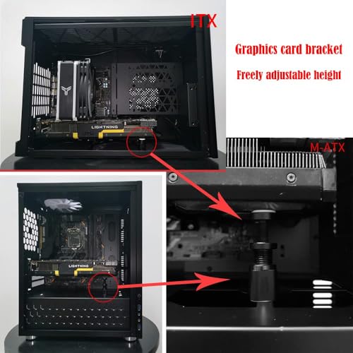 POFET Tarjeta gráfica GPU Mini Brace Soporte Tarjeta de Video Soporte Sag Soporte Soporte GPU Ajustable - imagen 7
