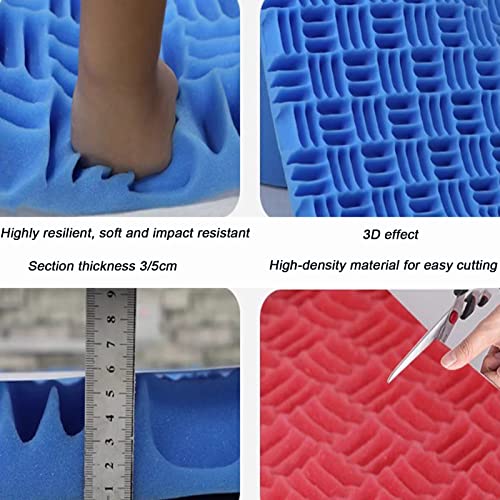 Sound Proof Padding, High Density Acoustic Foam Panels, Acoustic Treatment Wall Panels, Noise Cancelling Water Resistant Sound Proof Padding (Blue - 3cm-1x50m miniatura 3