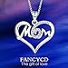 FANCYCD Always My Mother Forever My Friend Necklace - Timeless Sterling Silver Jewelry Gift for Women, Perfect Daughter-to-Mom Present for Holidays
