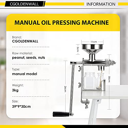 Manuelle Ölpresse Maschine Haushalt Öl Extraktor Erdnüsse Samen Öl Pressmaschine Expeller Öl Extraktor Maschine HY-03 - 3