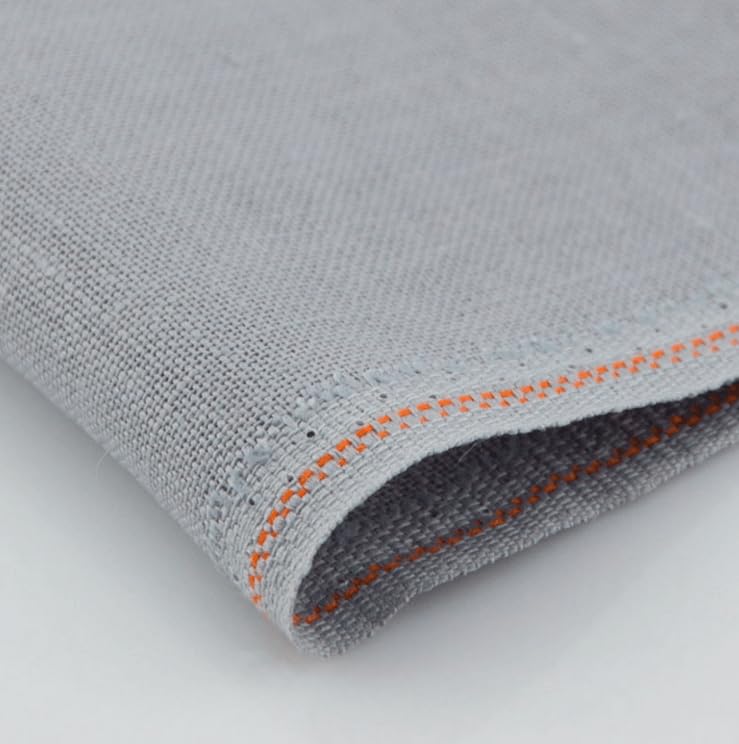 Image of Wizardi Belfast 32 Count Pearl Gray 3609 /705. Needlework Canvas, Cross-Stitch Fabric, Embroidery Cloth, Needlepoint Canvas. 100% Linen. Precut Zweigart