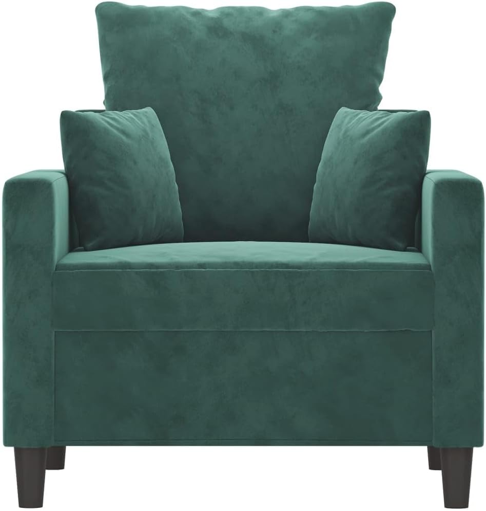 Sofa Chair Dark Green Velvet (100% Polyester) Living Room Furniture