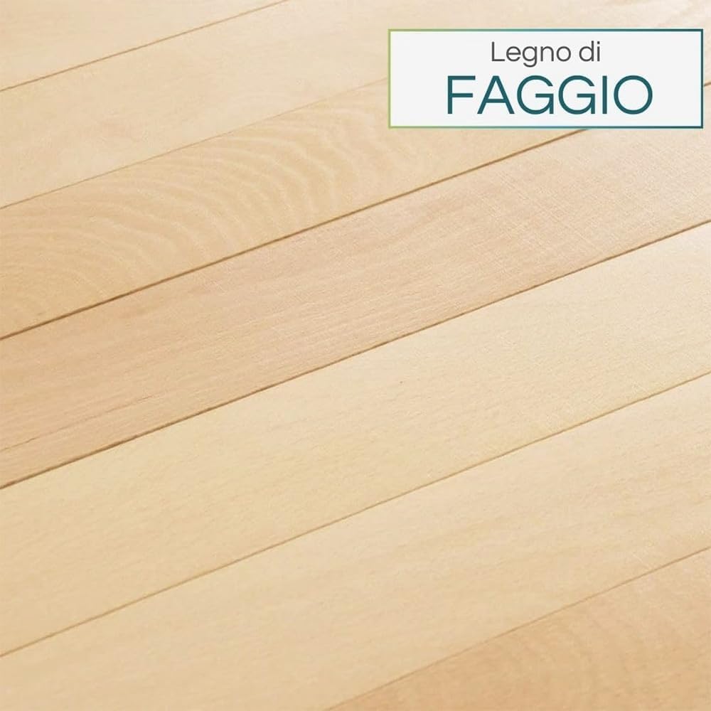 PALUPLUS Set Tavolo Pieghevole con 2 Sedie in Legno di Faggio color Naturale, Misura Tavolino 80x60x72 cm, Sedie Richiudibili con comoda seduta, Arredo per Terrazzo, Esterno -269C/696C-17
