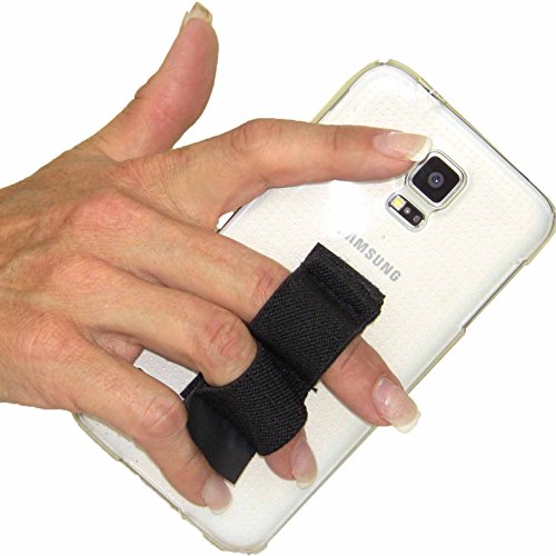 Lazy-Hands 2-Loop Phone Grip - Fits Most - Black #TOP2
