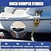 HLTIT Corner Dock Bumper Fender, Marine Corner Dock Fender Bumper, Soft Dock Bumper Guards Dock Bumpers Dock Corner Side Edge for Boat Docks,2 Pcs (Black)