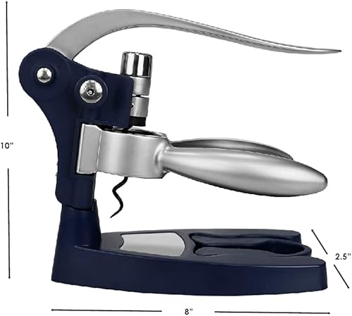 Miniatura 7 de MichaelGraves Rabbit - Abridor vertical de botellas de vino con palanca, base de sujeción, sacacorchos extra largo y removedor de papel de aluminio