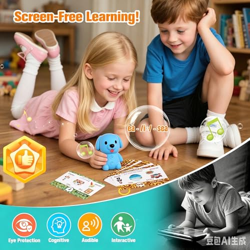 Interactive Learning Toys with Talking Pen for Preschool Education,Talking Pen with Phonics Cards, Autism Sensory Interactive Game for Kids Ages 3-8 Kindergarten Preschool Learning Activities - image 6