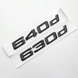 MAKAZHZZRM Pegatina for el Maletero Trasero del Coche, ABS, Color Negro, 3D, Compatible for BMW Serie 6 GT F06 F12 F13, Logotipo 630d 640d, Letras Emblema, Accesorios(Black 630d)