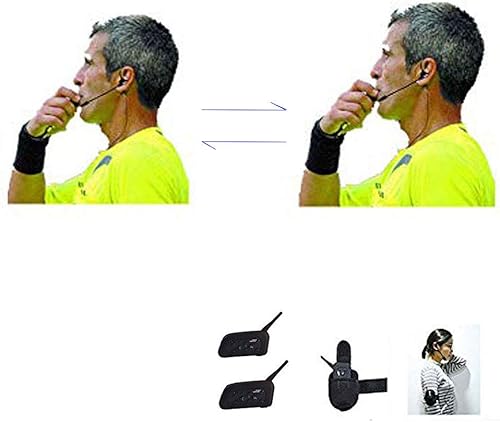 Miniatura 1 de Referee Headset 2 Árbitros Full Duplex Fútbol Inalámbrico Auriculares Inalámbricos de Fútbol Auriculares de Fútbol Comunicación de Árbitro